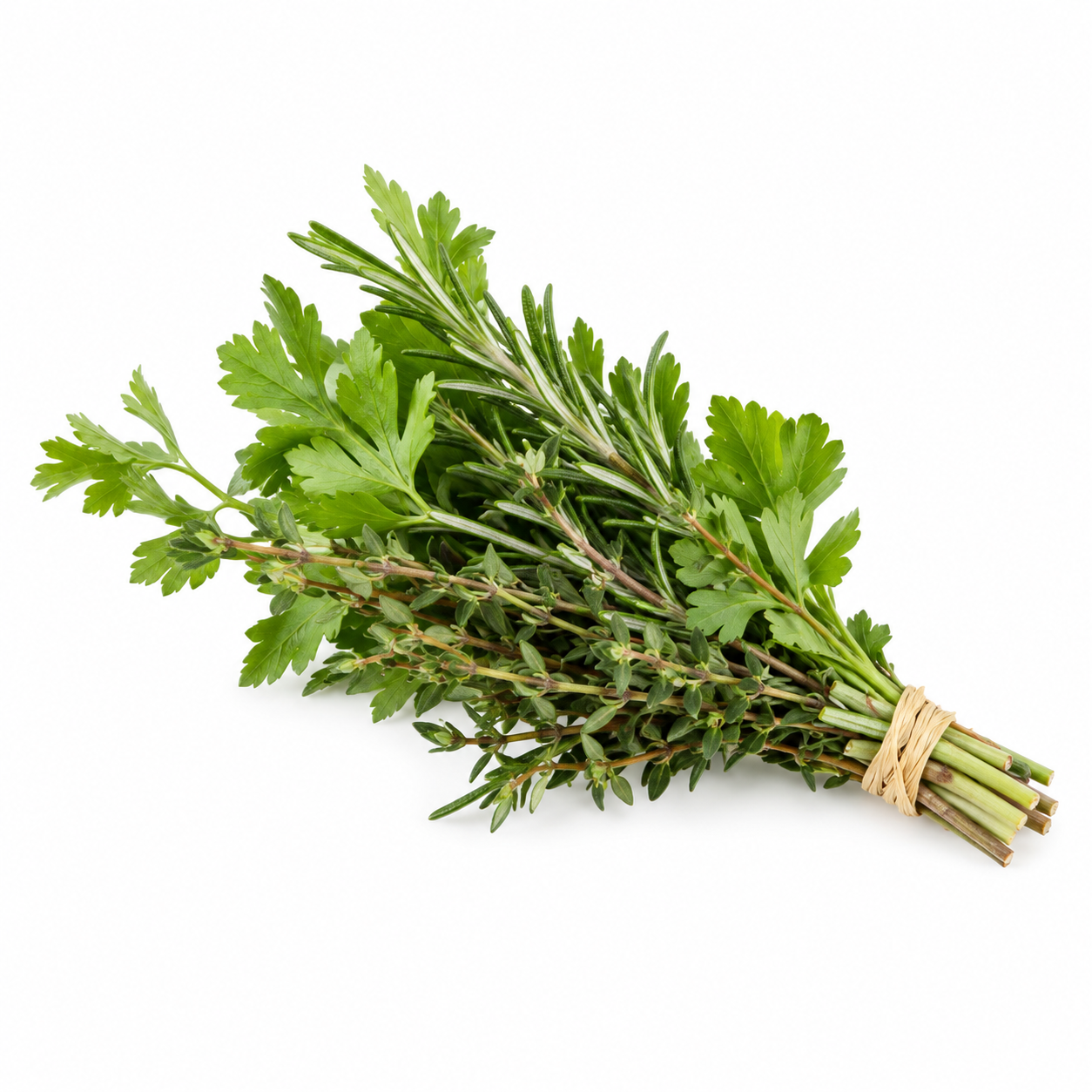 Illustration of Aromatic herbs on a white background